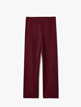 Beli Bağcıklı Rahat Kesim Düz Paça Pantolon