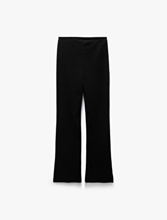 Beli Bağcıklı Rahat Kesim Düz Paça Pantolon