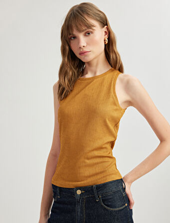 Kolsuz Bisiklet Yaka Slim Fit Basic Atlet