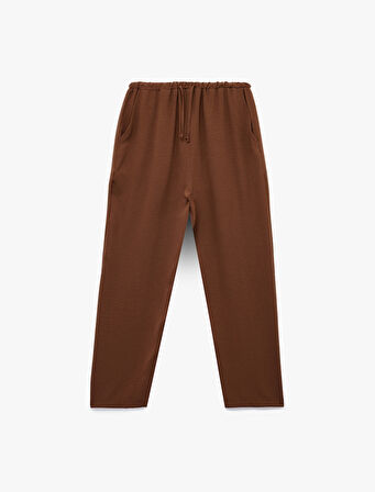 Aerobin Kumaş Beli Bağcıklı Cepli Havuç Pantolon