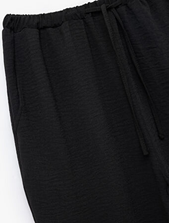 Aerobin Kumaş Beli Bağcıklı Cepli Havuç Pantolon