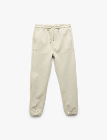 Beli Lastikli Cep Detaylı Basic Jogger Eşofman Altı