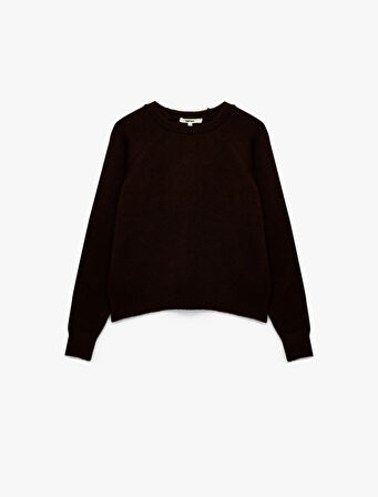 Uzun Kollu Bisiklet Yaka Basic Triko Kazak