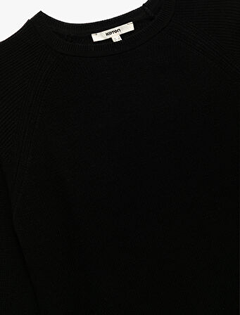 Uzun Kollu Bisiklet Yaka Triko Kazak