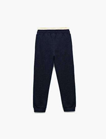 Ribanalı Beli Bağlamalı Cepli Şardonlu Basic Eşofman Altı