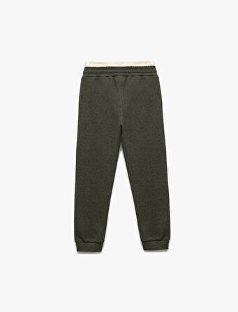 Ribanalı Beli Bağlamalı Cepli Şardonlu Basic Eşofman Altı