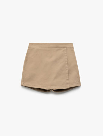 Pamuklu Gabardin Şort Etek