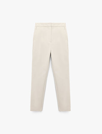 Yüksek Bel Slim Fit Cigarette Pantolon