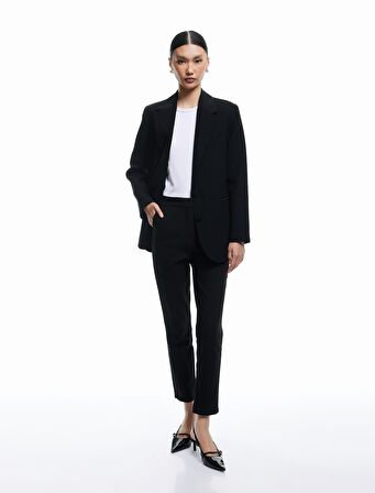 Yüksek Bel Slim Fit Cigarette Pantolon