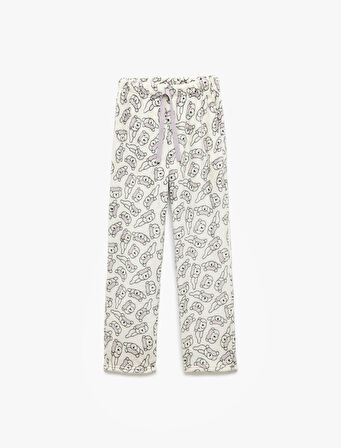 Rahat Kalıp Ayıcık Aplike Detaylı Uzun Kollu Peluş Polar Pijama Takımı