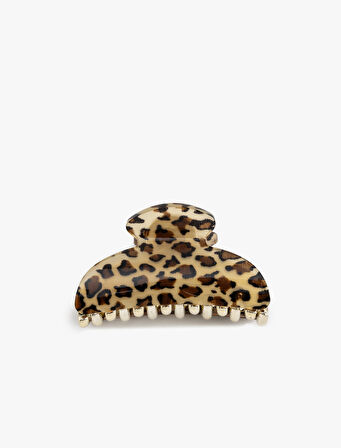 Leopar Desenli Kıskaçlı Toka 