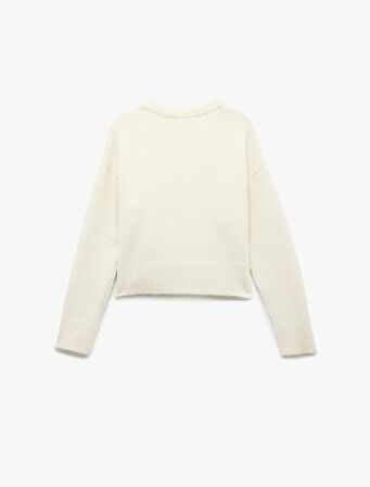 Uzun Kollu Bisiklet Yaka Triko Hırka