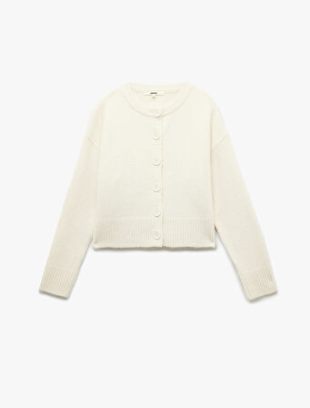 Uzun Kollu Bisiklet Yaka Triko Hırka