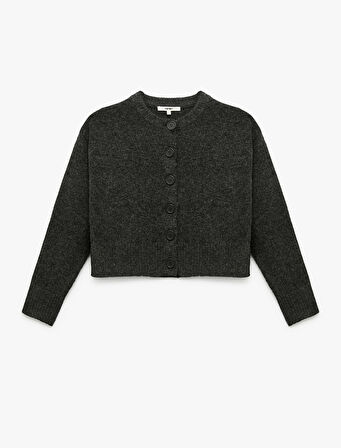 Uzun Kollu Bisiklet Yaka Triko Hırka