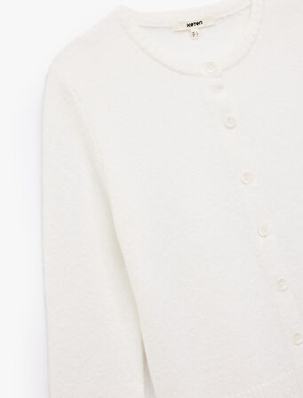 Regular Fit Uzun Kollu Bisiklet Yaka Triko Hırka