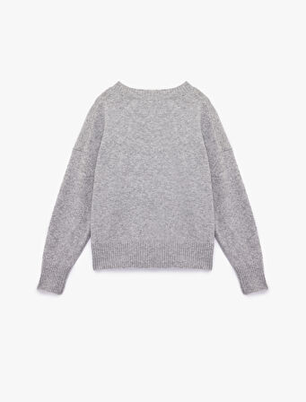 Uzun Kollu V Yaka Triko Kazak