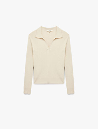 Uzun Kollu Polo Yaka Triko Kazak