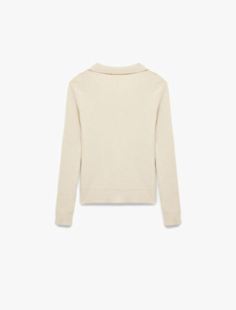 Uzun Kollu Polo Yaka Triko Kazak