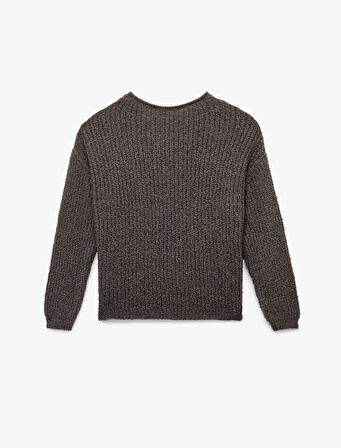 Buklet V Yaka Uzun Kollu Kazak