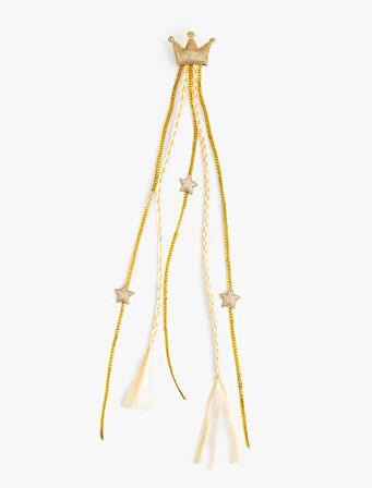 Toka Saç Örgülü Taç Detaylı