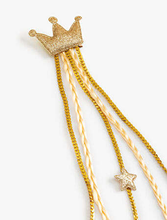 Toka Saç Örgülü Taç Detaylı