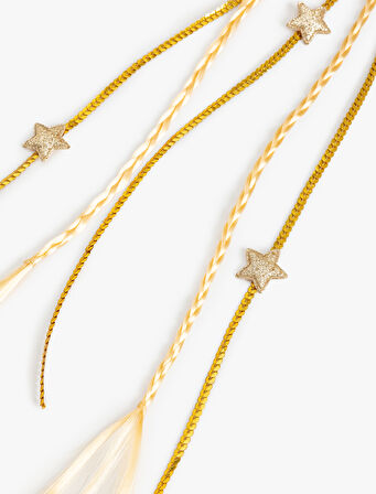 Toka Saç Örgülü Taç Detaylı