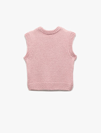 Bisiklet Yaka Kolsuz Basic Triko Süveter 