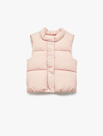 Dik Yaka Kolsuz Çıtçıt Kapamalı Şişme Yelek