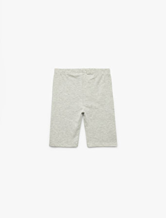 Pamuk Karışımlı Beli Lastikli 2'li Kapri Tayt Seti