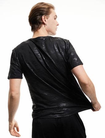Kısa Kollu Bisiklet Yaka Oversize Spor Tişört