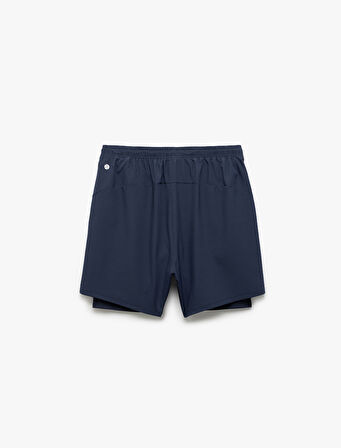 Fermuarlı Cep Detaylı Oversize Yüksek Bel Paraşüt Kumaş Taytlı Spor Şort