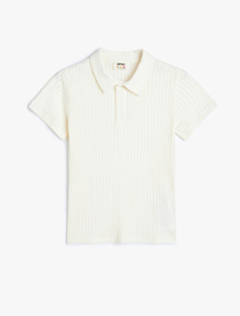 Kısa Kollu Pamuklu Basic Polo Yaka Tişört