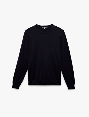 Uzun Kollu Bisiklet Yaka Basic Triko Kazak