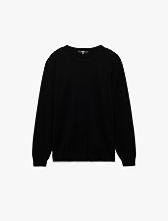 Uzun Kollu Bisiklet Yaka Basic Triko Kazak