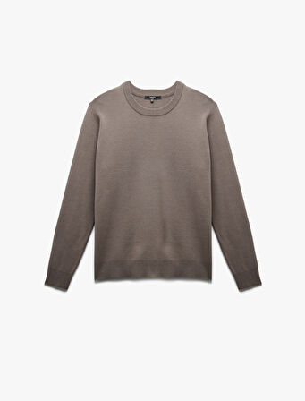 Uzun Kollu Bisiklet Yaka Basic Triko Kazak