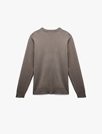 Uzun Kollu Bisiklet Yaka Basic Triko Kazak