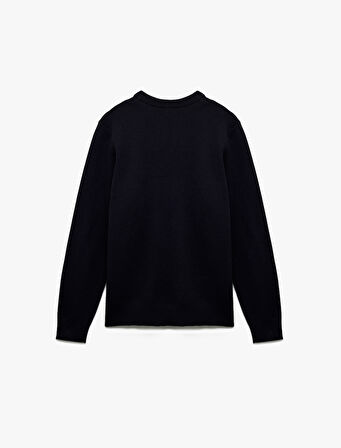 Uzun Kollu Bisiklet Yaka Basic Triko Kazak