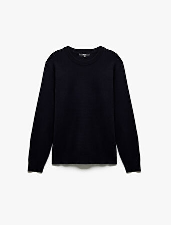 Uzun Kollu Bisiklet Yaka Basic Triko Kazak