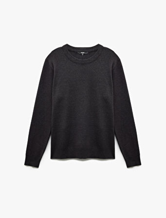 Uzun Kollu Bisiklet Yaka Basic Triko Kazak