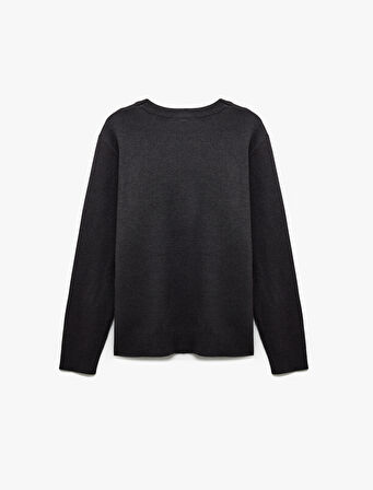 Uzun Kollu Bisiklet Yaka Basic Triko Kazak