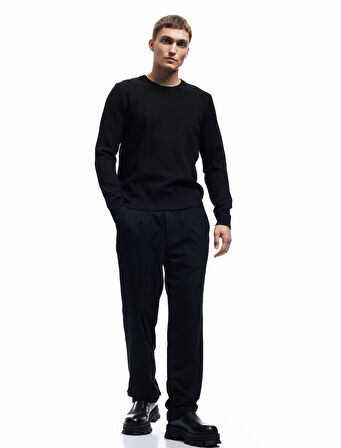 Uzun Kollu Bisiklet Yaka Basic Triko Kazak