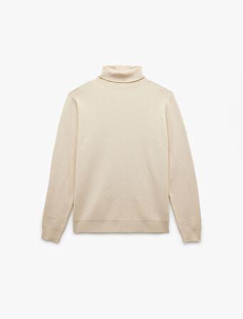 Uzun Kollu Basic Boğazlı Triko Kazak