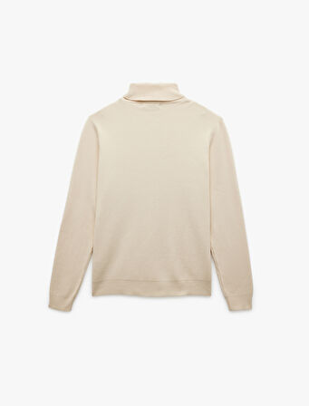 Uzun Kollu Basic Boğazlı Triko Kazak