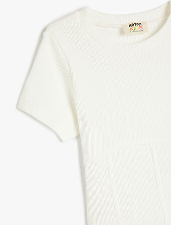 Pamuklu Bisiklet Yaka Kısa Kollu Basic Tişört