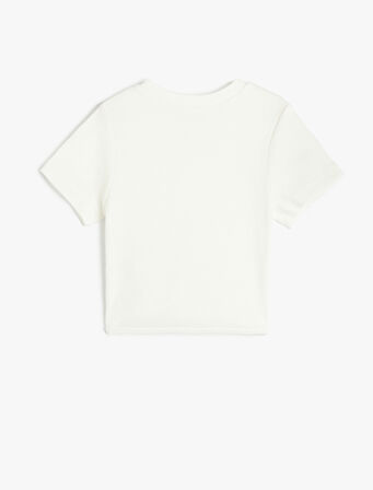 Pamuklu Bisiklet Yaka Kısa Kollu Basic Tişört