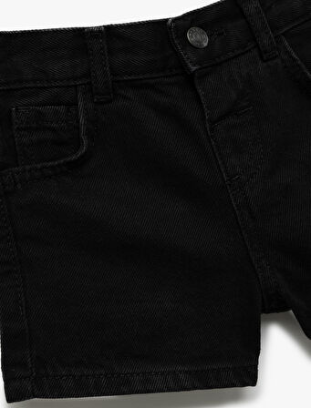 Pamuklu Cep Detaylı Basic Denim Şort