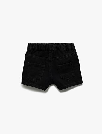 Pamuklu Cep Detaylı Basic Denim Şort