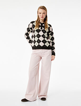 Uzun Kollu Polo Yaka Triko Kazak