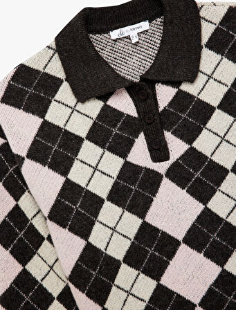 Uzun Kollu Polo Yaka Triko Kazak