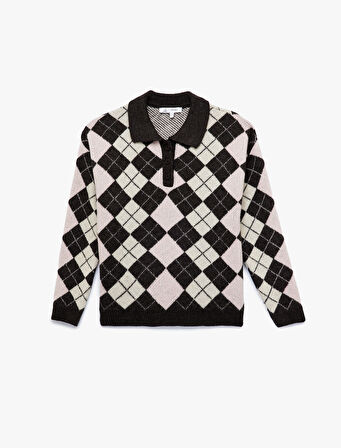 Uzun Kollu Polo Yaka Triko Kazak